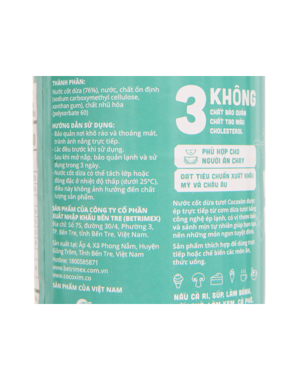 Nước cốt dừa tươi Cocoxim - Lon 400ml - Ảnh 2