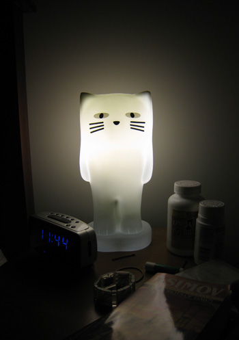 gatito lampara