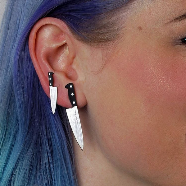 aretes cuchillos