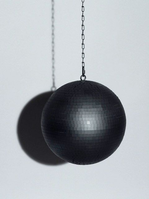 black disco ball