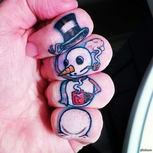 muñeco nieve tatuaje