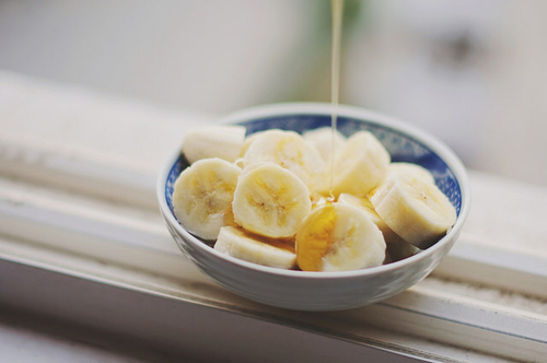 platano con miel