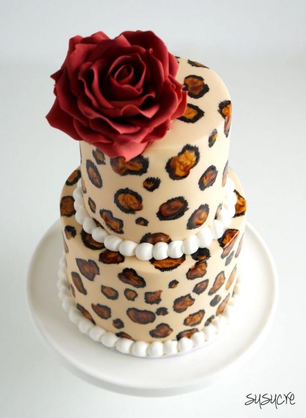 animal print cake