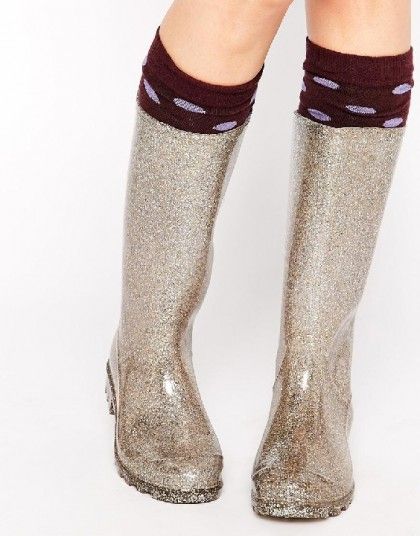 botas lluvia glitter
