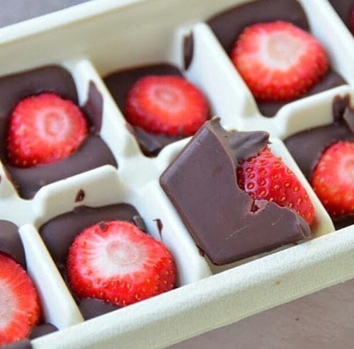 fresas con chocolate