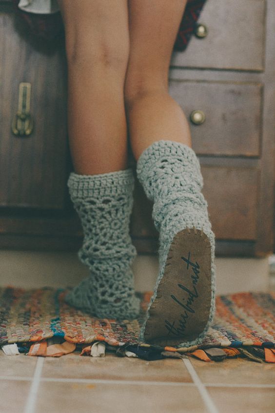pantuflas crochet