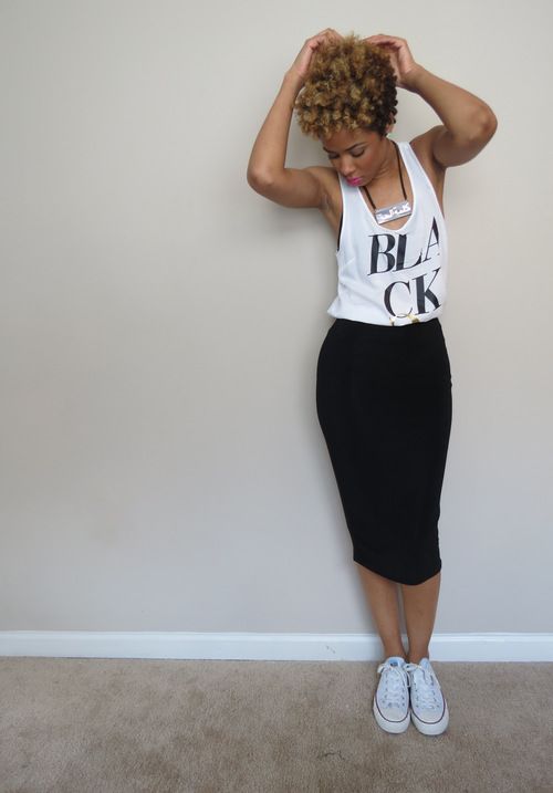 falda con playera tirantes