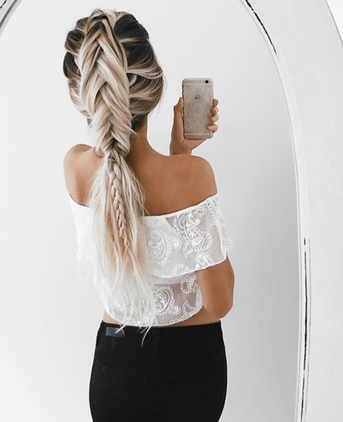 peinado cola de caballo