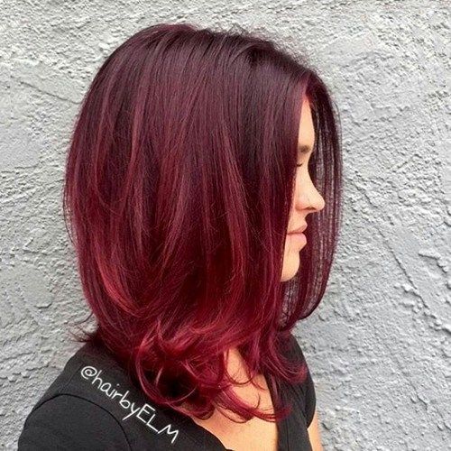 rojo cabello cafe ombre